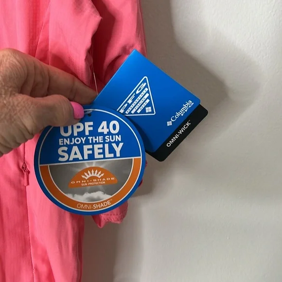 Columbia PFG Women’s Tamiami II LS Button-Up Shirt in melon color, size XL, NWT. - Picture 10 of 13